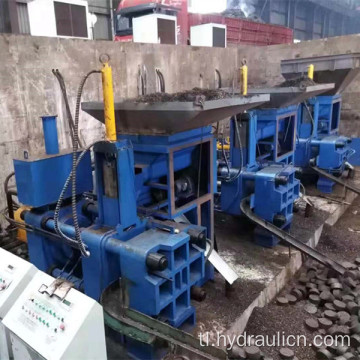 Steel Copper Chips Pahalang na Briquette Press Machine